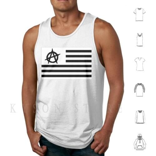 Eye Am Anarchy Black For Black Tank Tops Vest Sleeveless Flag Punk Rock Anarchy Metal Goth Music