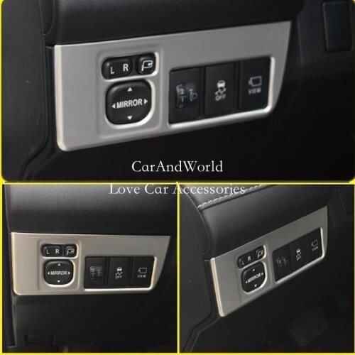 For Toyota RAV4 RAV 4 2016 2017 2018 Rear View Mirror Adjust Button Panel Cover Frame Trims ABS Chrome Car-styling Accessories