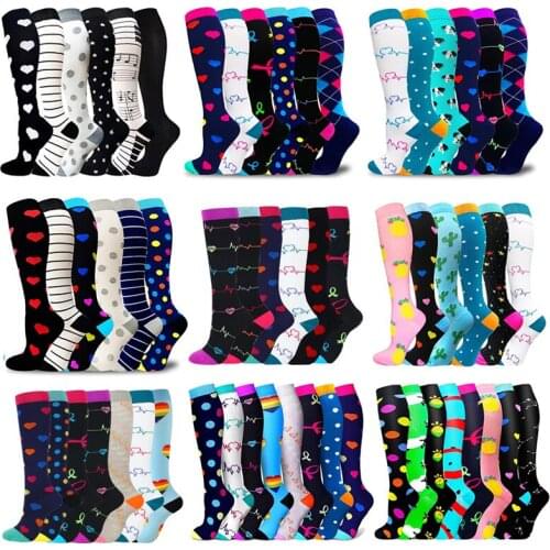 Dropship Compression Stockings Wholesales Multi Pairs Unisex Sports Socks Varicose Veins Socks Football Running Socks Men Socks