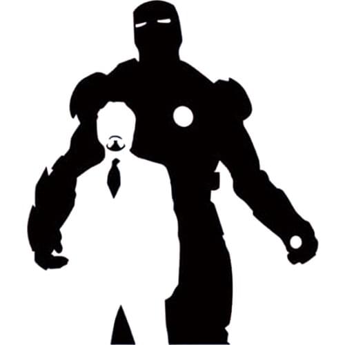 Creative Decal Iron Man Tony Stark Vinyl Decal Car Sticker for Cars Trucks Vans Walls Laptops Cups,13cm*11cm