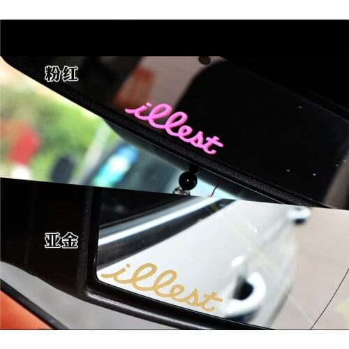 LuLuSticker #016 illest Hella Flush Style Modified Car Reflective Stickers and Decal Low Chassis Waterproof Car Window Stickers