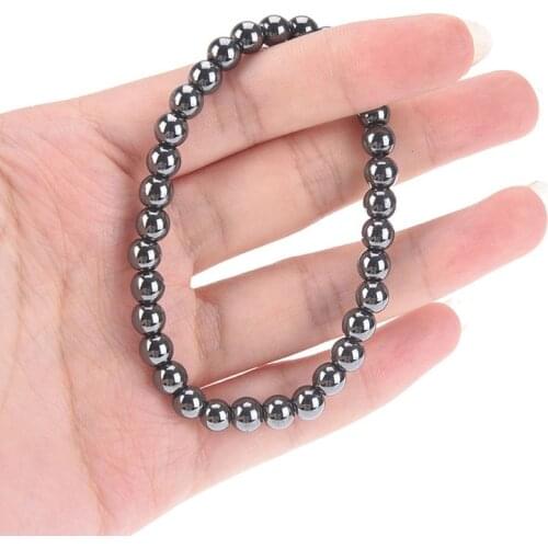 New 1Pc Black Stone Magnetic Therapy Bracelet Anklet Weight Loss Magnet Bracelet Slimming Product Health Care