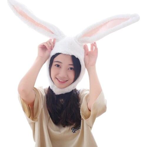 Cute Girls Plush Rabbit Bunny Ears Hat Earflap Cap Head Warmer Photo Supplies Rabbit Bunny Ears Hat Earflap Cap Head Warmer Phot