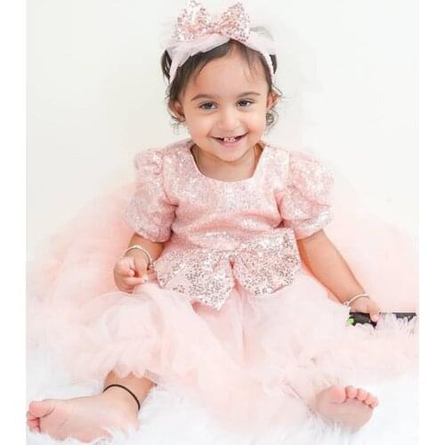 Christmas Dress Infant Baby Girls Dress Newborn Baby 1st Year Birthday Dress Toddler Flower Baby Wedding Baptism Princess Dress