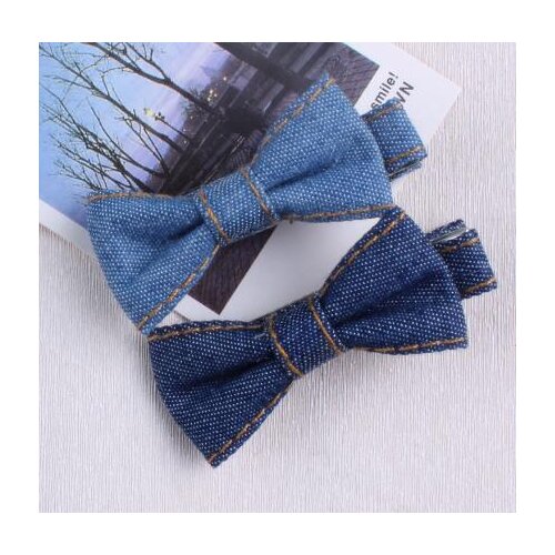 New Arrival Kids Hair Accessories denim Bowknot Hair Clip Children Crown Accessories Girls Cute Hairpins