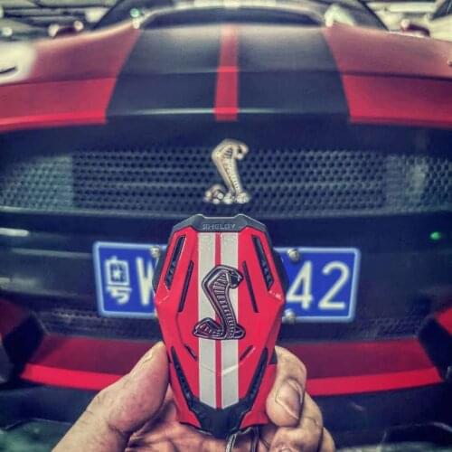 NEW Car Key Protective Shell Poison Blade Shell For 15-17 Ford Mustang Shelby GT500 Mech Refit Full Encirclement Key case