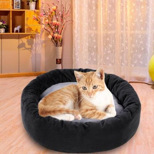 Solid Color Pet Nest for Kittens and Puppies Rabbit Plush Pet Sleeping Mat with High-capacity for Spring and Autumn