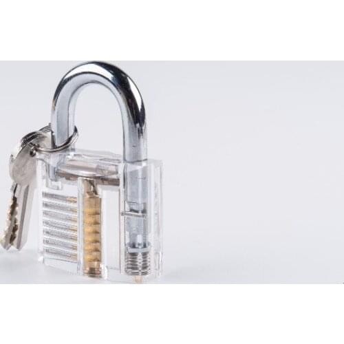 Transparent Visible Design Modern Style Pick Cutaway Mini Practice View Padlock 78x50mm Lock Training Skill For Locksmith