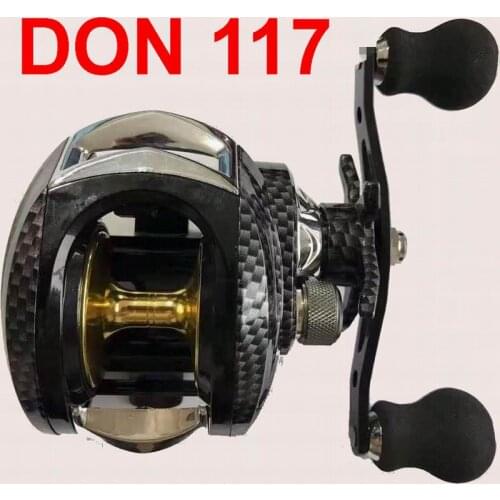 KINGREEL DON 117 Carbonfiber Lure Fishing Reel 220g. Bait Casting Baitcasting Gear Ratio 7.2:1 Bearing 18B, Line 0.26mm 140M