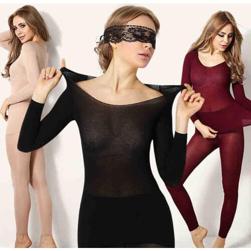 Thermal Underwear For Women Sexy Warm Long Johns For Women Seamless Winter Thermal Underwear Set Warm Thermos Clothing Women New