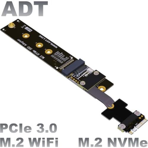 M.2 WiFi A.E key to NVME extension cable mkey ssd connector converter AKEY Flexible Flat Cable extend M key