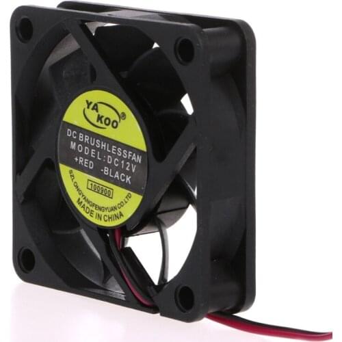 DC 12V 2-Pin 60x60x15mm PC Computer CPU System Sleeve-Bearing Cooling Fan 6015