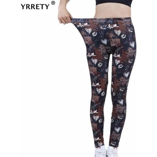 YRRETY Women Pants Sports Leggings Sportswear Stretchy Fitness Gym Letters Love Pattern Exercise High Elastic Waist Soft Push Up