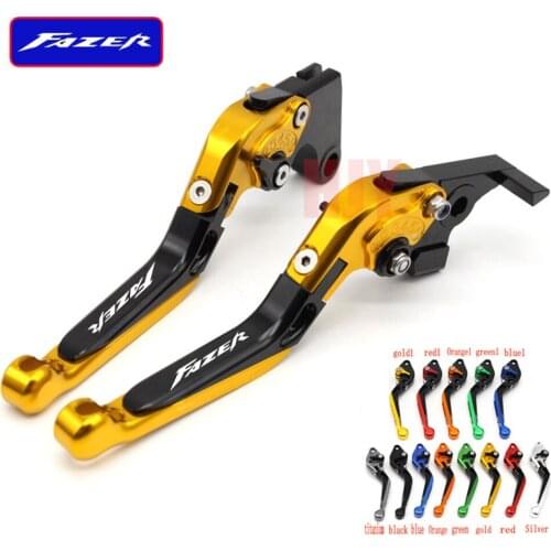 With Logo CNC Golden Motorcycle Brake Clutch Levers For YAMAHA FZ8 2011-2015 FZ1 Fazer 2006-2015 FZ6 Fazer 2004-2010