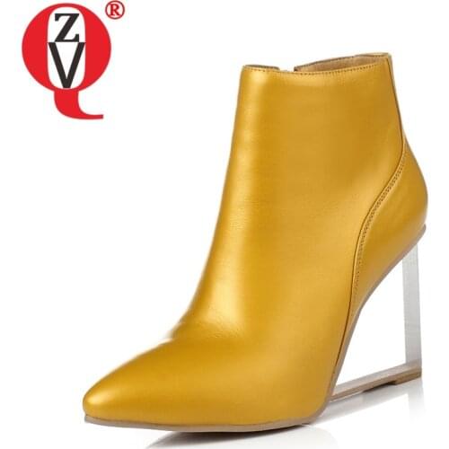 ZVQ Women's Wedge Ankle Boots