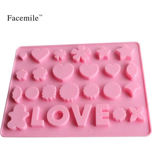 1pcs Love Hearts Shape Silicone Cake Bakeware Tools Chocolate Ice Mold Cake Decoration Jelly Pudding Kitchen Cooking Mould