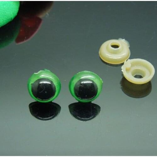 10mm Green Safety Eyes / Plastic Doll eyes Handmade Accessories For Bear Doll Animal Puppet Making - 50 pairs/lot