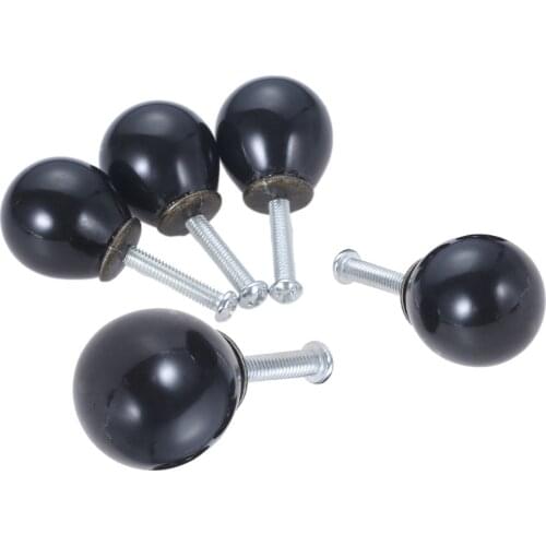 5Pcs 21*26mm Round Ceramic Door Knobs Cabinet Drawer Dresser Cupboard Kitchen Furniture Pulls Handle Kid'Room Decoration Handles