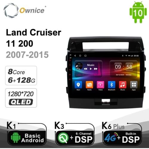 6G+128G Ownice Android 10.0 Car DVD Navi GPS Player for Toyota Land Cruiser 11 200 2007-2015 DSP 4G LTE SPDIF Radio Multimedia