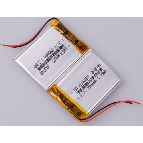 3pcs/Lot Battery Li-polymer Rechargeable ion 3.7V 350 mAh for bluetooth mp3 reader 303040
