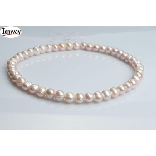 FreeShipping Natural round lavender Freshwater Pearl 9-10mm 15inches DIY necklace bracelet earring Wholesale