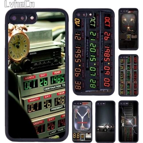 LvheCn Back To The Future Time Machine Phone Case For iPhone 5 SE 6s 7 8 Plus 11 12 Pro X XR XS Max Samsung galaxy S8 S9 S10