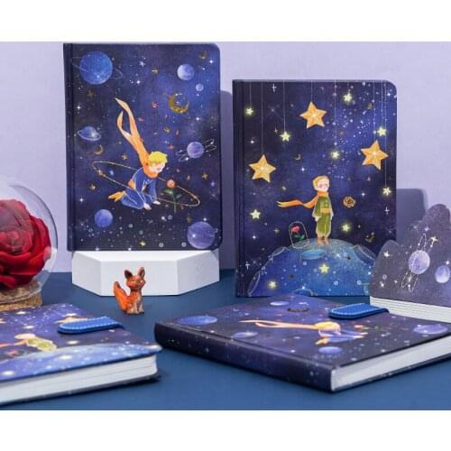 Little Prince Gold Foil Printed Cover Magnetic Snap Notebook Scrapbook Diary School Supplies Agenda Journal Accessories Gifts