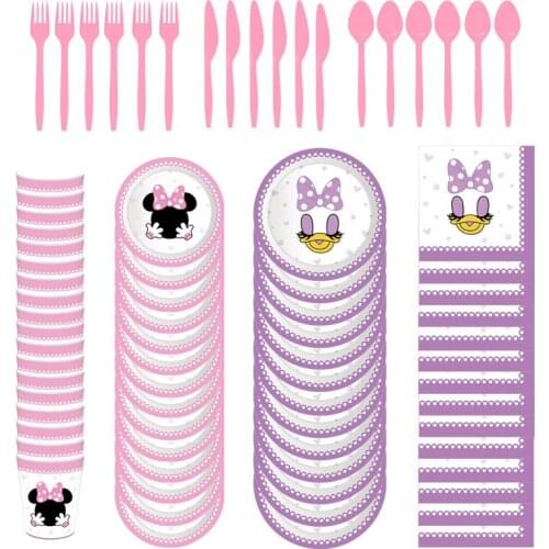 Donald Fauntleroy Duck Theme Disposable Paper Cup Plate napkin Tableware Birthday Party Decorations Kids Girl Party Supplies