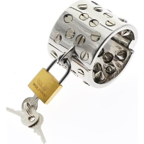 Kalis Teeth Spike Extreme Chastity Device Cock Ring Cock Lock for Men Scrotum Pendant Male Torture Devices BDSM Toys C049A