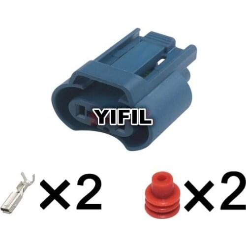 2 Pin/Way Dipped Headlight Fog Light Lamp 9005 HB3 Connector Plug With Terminal Seal For Toyota Honda Mazda