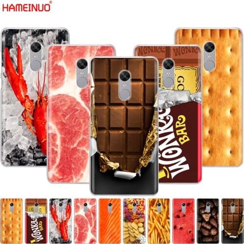 HAMEINUO Food Biscuits chocolates meat design Cover phone Case for Xiaomi redmi 5 4 1 1s 2 3 3s pro PLUS redmi note 4 4X 4A 5A
