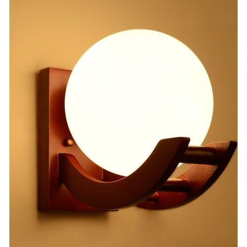 Chinese Retro Wood Wall Lamp Industrial Decor Bedroom Light Loft Decor E27 LED Childrens Room Living Room Corridor Park Lights