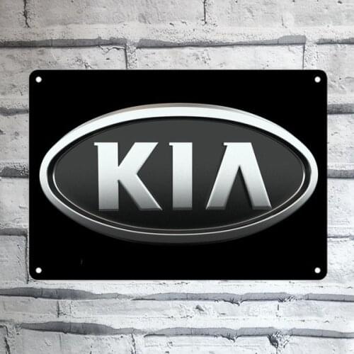 Classic Kia Car Logo Graphic Tin Sign Poster Home Pubs & Bars Poster Wall Art Poster Coffee Garden Office Man Cave Club