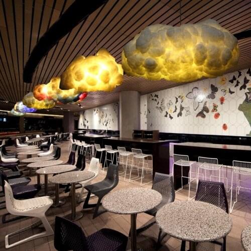 Creative Floating white Clouds E27 beatiful with Living Room Bedroom Study Room LampKTV Bar Restaurant Art Pendants Lights