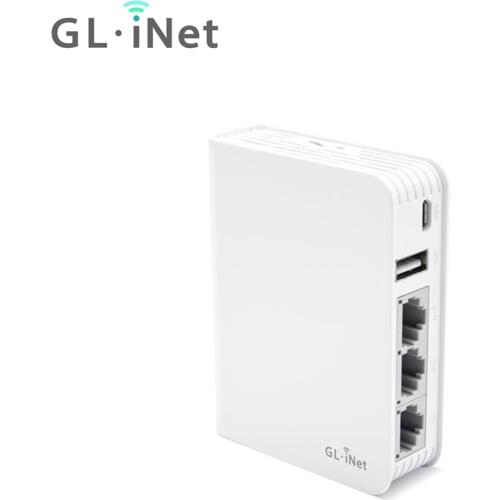 GL.iNet AR750 Travel AC Router 300Mbps(2.4G)+433Mbps(5G) Wi-Fi 128MB RAM MicroSD Storage Support OpenWrt/LEDE pre-Installed