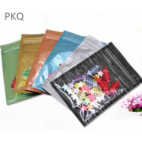 Brushed color Ziplock bag food mask powder packaging bag 100pcs Silver Plastic zip lock bag Candy ziplock storage pouch 8x12cm