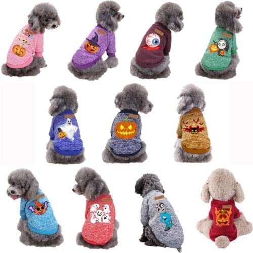 Cute Print Small Dog Coat Winter Warm Pet Clothes for Chihuahua Sweatshirt Puppy Cat Pullover Dogs Sweater Pets Clothing