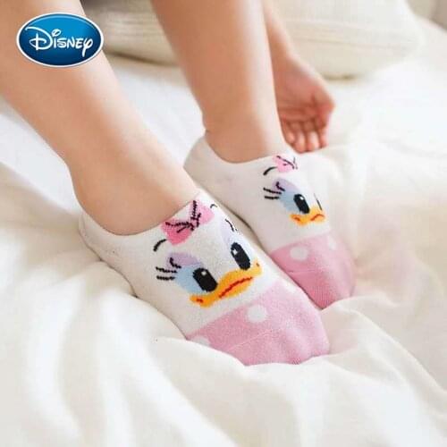 Disney Baby Cute Mickey Minnie Printed Cotton Socks Spring Summer Thin Cotton Kid short boat socks invisible socks slip socks
