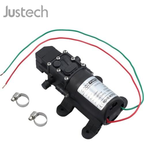 Justech DC 12V 130PSI Water Pump Micro Electric Agricultural Pump 70W 6L/min High Pressure Diaphragm Water Sprayer Car Wash 12V