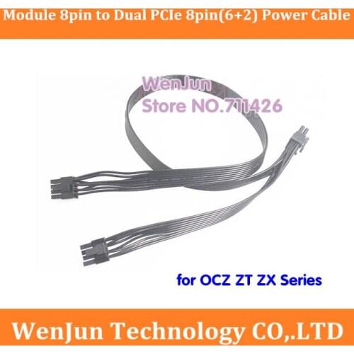 Module 8pin to Dual PCIe 8pin(6+2pin) Graphics Video Card Power Cable Cord for OCZ ZT ZX Series PSU 8pin+8pin