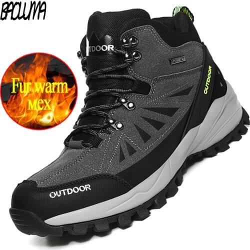 Brand Mens Winter Boots Plush Warm Mens Snow Boots Outdoor Comfortable Mens Designer Sneakers Fashion Mens Platform Shoes