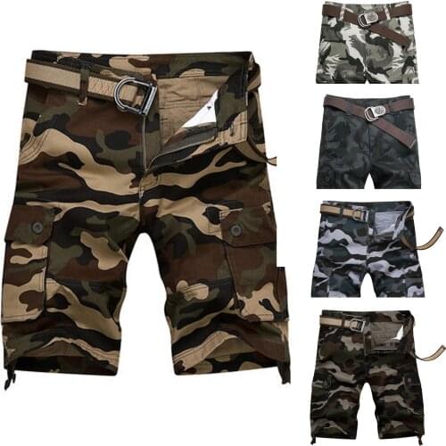 Summer Outdoor Mens Military Uniform Camouflage Shorts Multi-pocket Decoration Casual Sports Shorts Bermuda Men Cargo Shorts