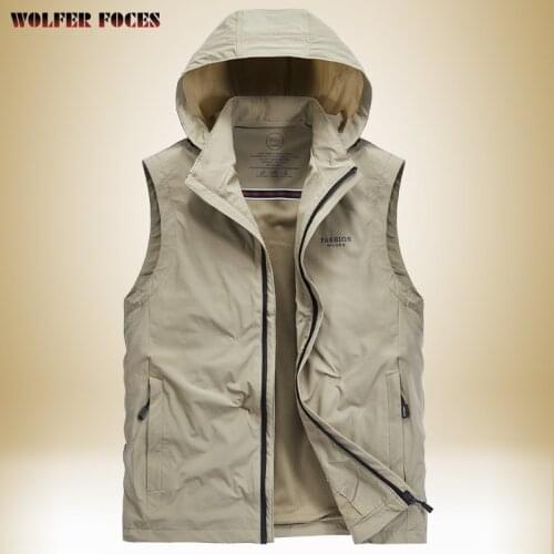 2021 Spring Large Elastic Loose Waistcoat Mens Solid Outdoor Sports Mountaineering Quick Drying Vest