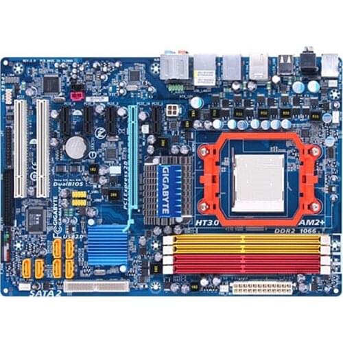 Original For Gigabyte GA-MA770-S3P Desktop Motherboard MA770-S3P 770 Socket AM2 AM3 DDR2 SATA2 USB2.0 ATX 100% Fully Test