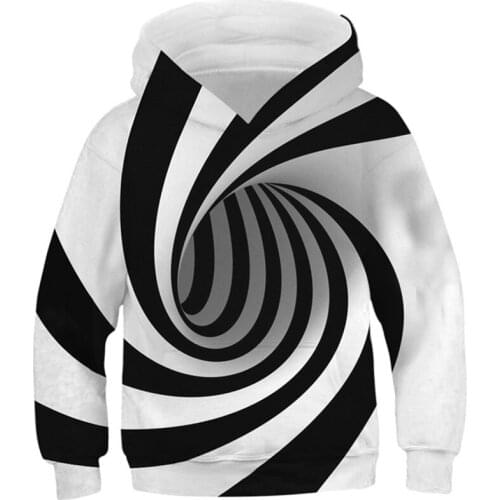 2020 Autumn Winter 3D Sweatshirts Boy Girl Hypnosis Vortex Colorful Hoodie Whirlpool Printing Hoodies Kids Pullover Clothes Tops