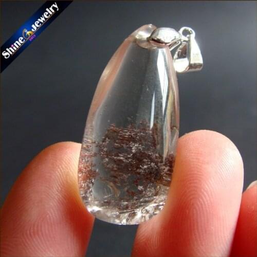 Direct Selling Natural Drop Bijoux Green Phantom Garden Quartz Crystal Pendants Stone Beads Diy Jewelry For Women IS809