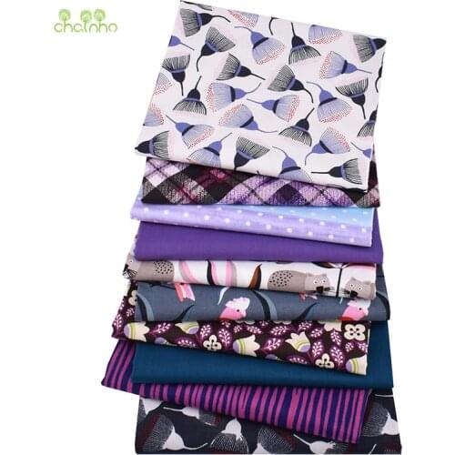 Purple Color Series,Plain Cotton Fabric,Patchwork Cloth,10pcs/Lot Of Handmade DIY Quilting&Sewing Crafts,Cushion,Bag Material