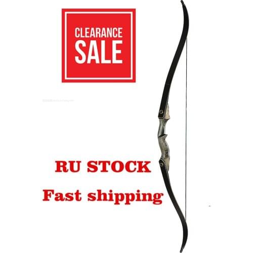 60'' Archery Bow Right Hand Takedown Recurve Bow Fiberglass Limbs Outdoor Hunting Shooting Sports Clearance!!! Ru Stock