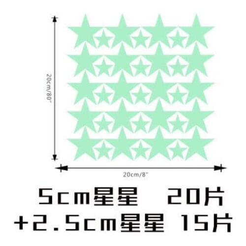 KW3248 Luminous Star Moon Cat Fluorescent Star Sticker Childrens Room Bedroom Cartoon Wall Sticker