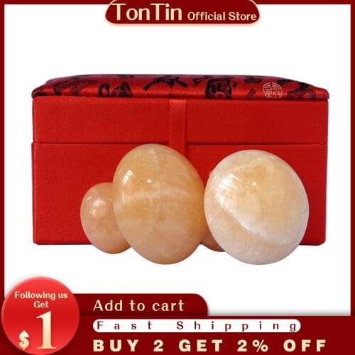 Traditional Massage Tool facial beauty natural yellow jade mushroom massager 2pcs/set